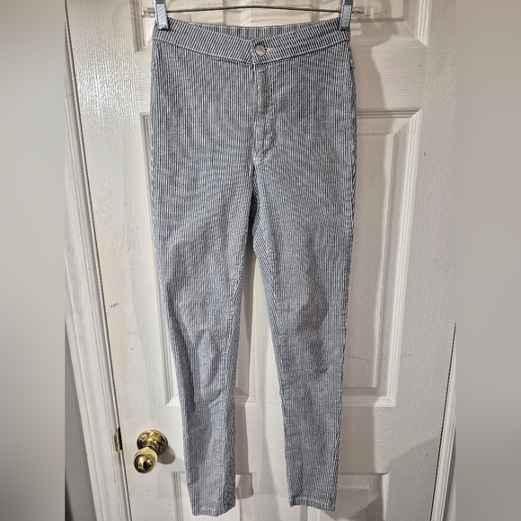 Free People High Waisted Pinstripe Pants Size 25 - Picture 2 of 7